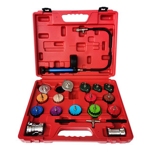 21 Stück Auto Wassertank Lecks ucher Kfz-Kühler pumpe Druck prüfgerät Kit Kühlsystem Kühlmittel Vakuum-Spül set - Product Image 1
