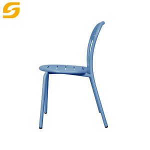 Muebles de exterior Silla de comedor de aluminio Juego de comedor al aire libre Silla de bistró francés Apilable Patio Sillas de restaurante de metal - Product Image 5