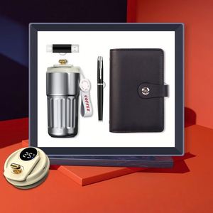 Customized Logo Handmade UV Printed Paper Deluxe 4-in-1 Coffee Cup+Pen+A5 Notebook+<b>USB</b> <b>Drive</b> Business Welcome Gift Set - Product Image 2