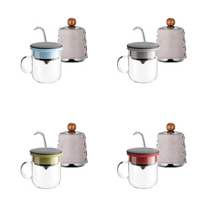 Funda para taza de cafetera de acero inoxidable, 350 ml, antideslizante, sin asa, funda protectora de cuero de doble capa - Product Image 5