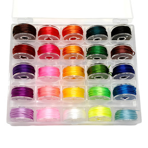 25 Color Boxed Flat Elastic <b>Thread</b> 0.8mm 6m Per Roll For Bracelet Making Spandex <b>Beading</b> Jewelry Findings - Product Image 5
