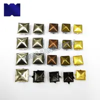 Studs Metal Square Rivet Studs For Bag Pyramid Eco Friendly Brass Prong Claw Rivet Studs For Leather Bags Nailheads Metal Pyramid Square Copper Studs