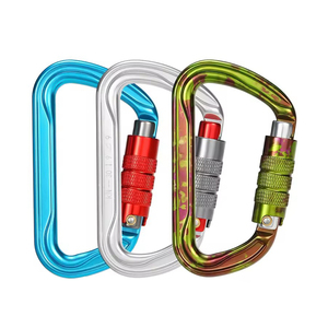 Mousqueton à verrouillage automatique en forme de D, robuste, en aluminium 7075 antirouille, pour hamac, randonnée, laisse de <span class=keywords><strong>chien</strong></span> - Product Image 2