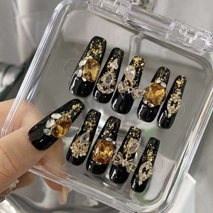 Vente en gros à bas prix Ensemble de <span class=keywords><strong>strass</strong></span> dégradé français en acrylique léger Design ongles à presser pour doigts - Product Image 2