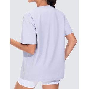 FOXA Camiseta extragrande para mujer, manga corta, cuello redondo, holgada, de secado rápido, para entrenamiento, informal, básica, de verano - Product Image 3
