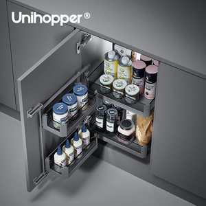 ชั้นวางของในครัวแบบ 2 ชั้น ยี่ห้อ Unihopper รุ่น <span class=keywords><strong>PHANTOM</strong></span> พร้อมระบบปิดแบบนุ่มนวล ชั้นวางของแบบหมุนได้พร้อมตะกร้าแบบดึงออกได้ - Product Image 2