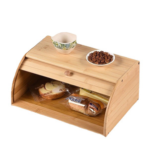Bamboo Bread Box Rectangle With Bamboo Lid Freshness Preservation <b>Kitchen</b> Food Storage - Product Image 1