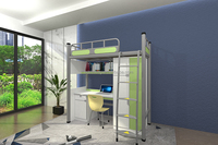 Lits superposés en métal modernes pour adultes Utilisation efficace dans les appartements d'étudiants Chambre à coucher Mobilier de dortoir d'école et d'hôpital