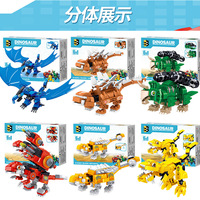 Bloques de Construcción Robot 6 en 1, Juguete de Construcción de Dinosaurios Mecha, Juego de Ladrillos Educativos, Juguetes DIY