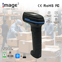 Lecteur de codes-barres 2D sans fil HC-881BP, transmission 2.4G, lecteur de codes-barres automatique, écran d'affichage portable avec interface USB