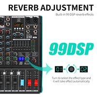 Console de mixage audio professionnelle XTUGA TS7 Vente à chaud 99 DSP Effet numérique 7 canaux Logo personnalisable Vidéo et éclairage