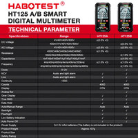 HABOTEST HT125A/B Multimeter Digital Layar Besar Otomatis Penuh Anti-Bakar Multifungsi T-RMS Tombol