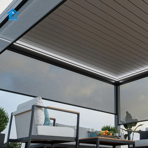 Hiện đại ngoài trời Vườn tán mái hiên nhôm nhựa khung gấp gian hàng với vòm gỗ dầm gazebo pergola Kit chân đế - Product Image 2