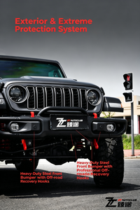 Pick-up 4x4 pour véhicule tout-terrain Jeep avec suspension rehaussée, pare-chocs en acier et hard-top, voiture modifiée entièrement équipée - Product Image 5