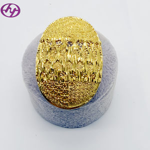 Hongyue Luxury <strong>24K</strong> <strong>Gold</strong> Plated Hollow Filigree <strong>Ring</strong> - Middle East Arabic Style Big <strong>Ring</strong> for Women Wedding Party Jewelry - Product Image 3