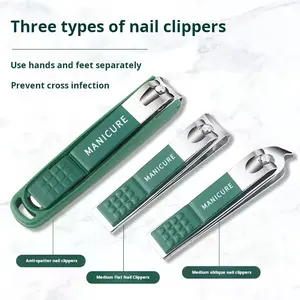 Chất lượng cao Splash-proof thép không gỉ Nail Cutter 6 Piece Nail Clipper Set với công cụ làm móng tay làm móng Set