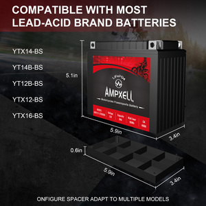 Powersports Battery 12V Lithium Battery CCA240 8Ah BatteryLead-<b>free</b> Light <b>Weight</b> for Car and Motorcycle AMX12-80FQ 12.8v Starti - Product Image 2