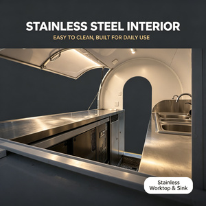 <span class=keywords><strong>Remorque</strong></span> de camion-restaurant en aluminium, cuisine mobile pour la restauration rapide, hot-dogs, glaces, hamburgers, bonbons, chips, équipement complet pour une utilisation en extérieur - Product Image 2