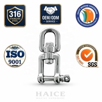 Chaîne d'ancre marine en acier inoxydable 316, manille pivotante, œil, mâchoire, anneau rotatif 8x88mm, accessoires de gréement pour bateau, yacht, bateau