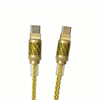 Kabel USB C ke C Premium Serat Karbon Paduan Seng 100W Berlapis Perak Kepang PD Pengisian Cepat Kabel Data OEM ODM Langsung dari Pabrik