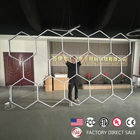 Luminaire LED hexagonal moderne pour salon de coiffure, installation facile, décoration intérieure de salon - 4