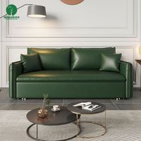 Moontree Vente à chaud de luxe de style nord-européen facile à installer canapé-lit pliant en cuir canapés-lits pliables pour dormir