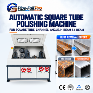 Machine à polir les tubes carrés pour les ateliers de fabrication, pour le traitement du profilé en U, de la barre plate, de la cornière et des tubes métalliques - Product Image 1