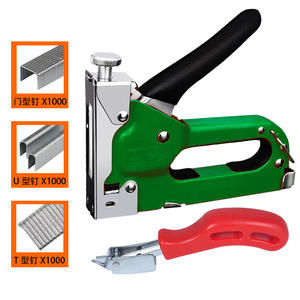 Pistolet à clous manuel pour le travail du bois, longueur de clou maximale de 1 à 2 1/2 pouces, corps en plastique, outil de bricolage avec poignée rouge et extracteur - Product Image 5