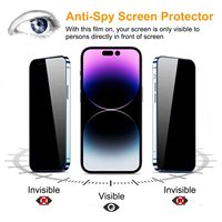 Protection d'écran anti-espion pour iPhone 17, compatible iPhone 15, 14, 16, 17, 18 Pro, verre trempé 2.5D anti-regard indiscret