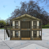 Meilleure vente Maison préfabriquée en duplex de 2 étages en acier-Imperméable pour immeubles de bureaux, entrepôts, cours intérieures
