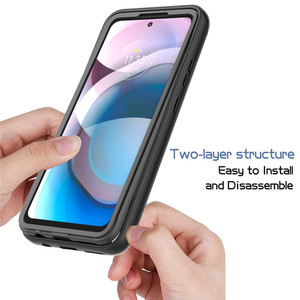 Funda completa de 360 grados para iphone16 15pro Max 15 14 13 para Samsung S23 Ultra para <span class=keywords><strong>moto</strong></span> con funda de armadura de marco frontal - Product Image 6