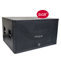 Haut-parleurs professionnels INSIGAI Dual 18 pouces haute puissance 8000W 4000W 2000W, caisson de basses double 18 pouces