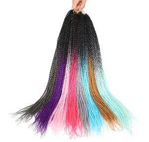 Chất Lượng Cao Twist Braids 30 Sợi Mở Rộng Senegalese Twist Tổng Hợp Crochet Tóc