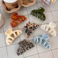 Pince à cheveux de luxe en acétate couleur unie, style coréen, motif citrouille, 10,5 cm, sensation haut de gamme