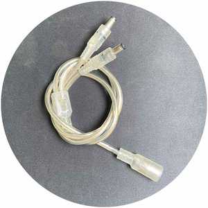 Cable de alimentación transparente de 5,5x2,1mm, conector macho fenale con conector de alimentación ajustable - Product Image 3