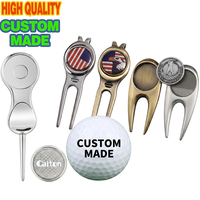 Outil de réparation de divots de golf personnalisé avec marqueur de balle magnétique, fourche de golf en métal de qualité supérieure, accessoires de formation de golf, cadeau