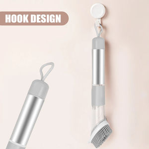 Soap Dispensing Dish Brush Set 4 in 1 <b>Long</b> <b>Handle</b> Kitchen Dish Brush Kit with 4 Brush Replacement Heads - Product Image 6