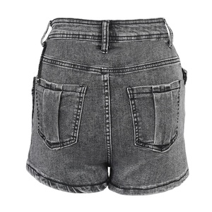 Bettergirl Wholesale New Asymmetrical Gray <strong>Culottes</strong> De Femmes Casual Jean <strong>Short</strong> Denim <strong>Shorts</strong> for Women - Product Image 2
