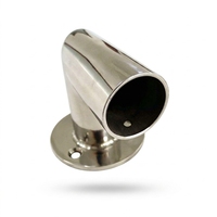 Barre d'appui de sécurité en acier inoxydable robuste sur mesure avec base ronde et connecteur pour balcon, escalier, terrasse
