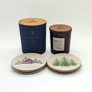 Recipiente para Velas de Vidrio OEM Más Vendido, Suministro de Fábrica, Recipiente para Velas con Relieve y Tapas Impresas a Color - Product Image 3