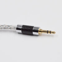 Câble de remplacement pour écouteurs KZ 90-8 784 Core Blue Silver Braid, câble audio plaqué argent