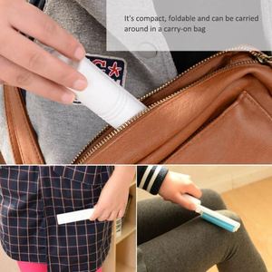 Rouleau anti-poussière et anti-bouloches pour vêtements, pliable, lavable, portable, avec tambour et brosses adhésives pour poils, en matériaux recyclés - Product Image 4
