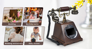 2025 nuovo arrivo Vintage Video Guest Book Phone noce antico messaggio di nozze telefoni con filo per Photobooth - Product Image 4