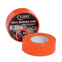 Ruban de marquage de sentier pour chasseurs, orange fluo haute visibilité, 50 m, ruban de signalisation de sécurité en PVC, rouleau