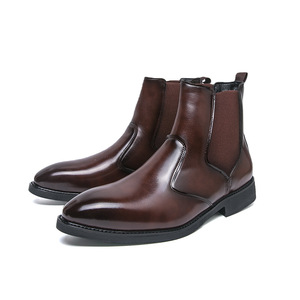 Botas de Tobillo Doradas para Hombre, Talla Grande 46, Punta Puntiaguda, Modernas y de Lujo, de Cuero Brillante, 2026 - Product Image 5