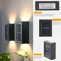 Außenhof-Dek Garage Gehweg Veranda wasserdicht auf und ab 3000K-Batterie IP65 Bewegungssensor Solar-Wandlampe-Beleuchtung