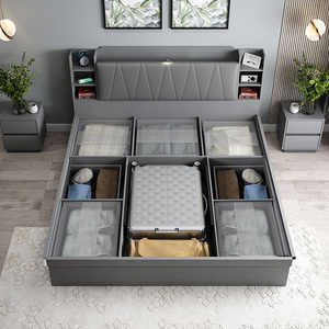 Giường ngủ khung gỗ hiện đại nâng hạ thủy lực, có ngăn kéo, cỡ Queen/King - Product Image 3