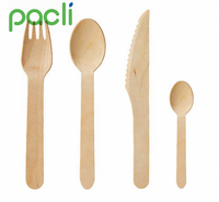 Ensemble de couverts jetables biodégradables en plastique pour le camping