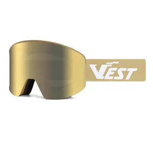 VEST Custom Brand Magnetic Ski Goggles Óculos OTG Anti Fog Snow Goggles Atacado OEM Snowboard Goggles Fornecedor Fabricante