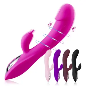 2023 Model baru mainan seks tongkat AV besar pemijat merangsang klitoris kuat G Spot Flap mengisap penggetar kelinci THRU teleskopik